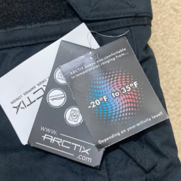 ARCTIX Men's Essentials Snow Pants BLACK Size 4XL (52-54W 30L) - Picture 4 of 7